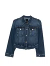 Pinko Medium Denim Cotton Elastane Jacket In Black