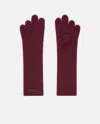 Pinko Long Wool And Cashmere-blend Gloves