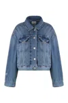 Pinko Vintage Lavaggio Denim Jacket With Cropped Length