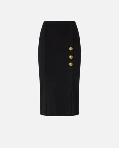 Pinko Garden Skirt Fabric Point Fw25 In Black