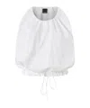 Pinko Top Ample Sans Manches En Popeline In White
