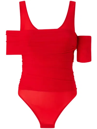 Pinko Gathered Body In Rouge Formule 1