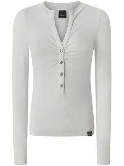 Pinko Gathered Detailing Top In White