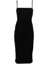 Pinko Slim-fit Dress With Thin Straps In Black