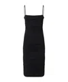 Pinko Forza Sleeveless Gathered Midi Crepe Dress In Black