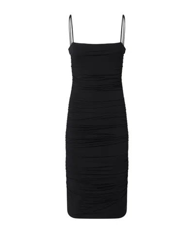 PINKO PINKO FORZA GATHERED SLIM-FIT MIDI DRESS