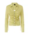 Pinko Gathered Shirt In Nude