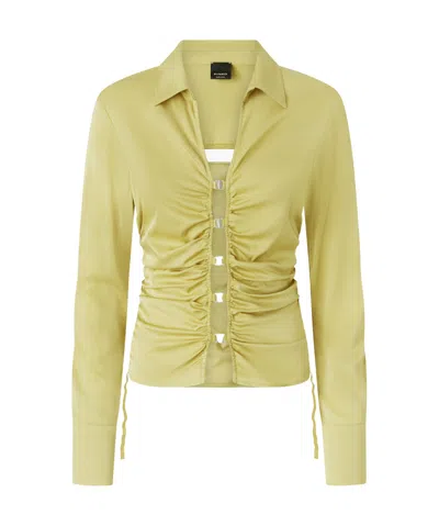 Pinko Gathered Shirt In Nude