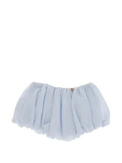 Pinko Kids' Gathered Top In Blue