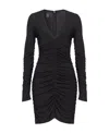 Pinko Black Nylon Dress In Black
