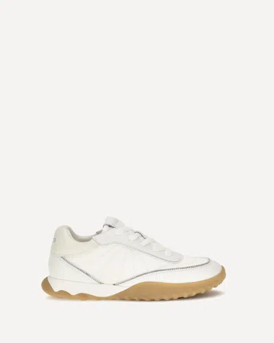Pinko Sneakers Woman Color White In Metallic
