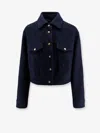 Pinko Lurex Effect Jacket Flap Pockets In Blue