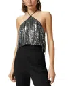 Pinko Gelbison Top In Black/silver