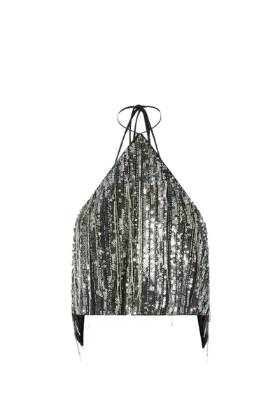 Pinko Gelbison Top In Black/silver