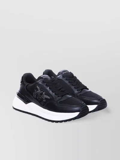 Pinko Gem Embellished Low Top Sneakers In Black