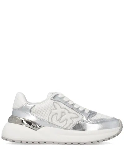 Pinko Gem Sneakers In 银色