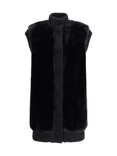 PINKO GENOVESE GILET SIMILPELLICCIA