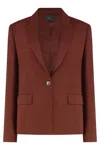 Pinko Gente Single-breasted One Button Jacket In Multi