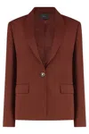 Pinko Gente Single-breasted One Button Jacket In Multi