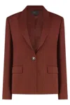 Pinko Gente Single-breasted One Button Jacket In Multi