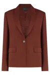 Pinko Gente Single-breasted One Button Jacket In Multi