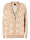 Pinko Geometrisch Gemusterter Cardigan In Neutral