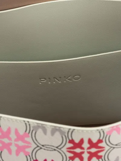 Pinko Geometric-patterned Shopper Bag In White