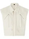 Pinko Cropped Collar Vest With Structured Shoulders
