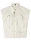 Pinko Cropped Collar Vest With Structured Shoulders