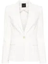 Pinko Single-breasted One Button Jacket With Lapel Collar In White