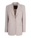 Pinko Single-button Blazer In Neutral