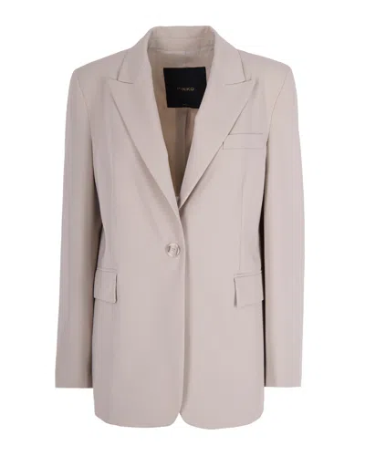 Pinko Single-button Blazer In Neutral