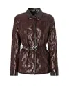 Pinko Technical Canvas Belted Down Jacket In A3fil72