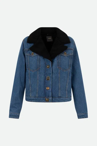 Pinko Giacca In Denim Blu