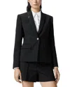Pinko New Signum Single-breasted One Button Jacket In Limo Black