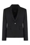 Pinko New Signum Single-breasted One Button Jacket In Black