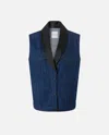 Pinko Denim Vest In Mid Wash