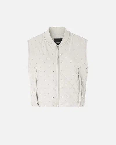 Pinko Amata Quilted Gilet In White