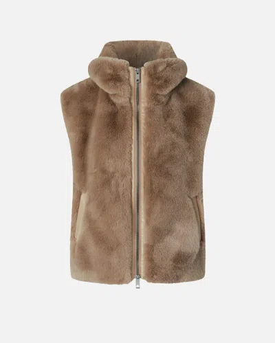 PINKO GILET ZIPPÉ EN FOURRURE SYNTHÉTIQUE
