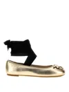 Pinko Golden Gioia 02 Ballet Flats In Gold
