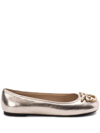 Pinko Gioia 03 Ballet Flats In Metallic