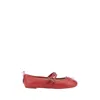 Pinko Nappa Leather Ballet Flats With Straps And Bow