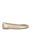 Pinko Gioia Birds Ballerina Shoes In Nude