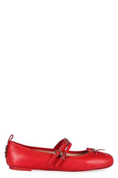 PINKO PINKO GIOIA LEATHER BALLET FLATS