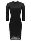 Pinko Dress Featuring Sheer Panel And 3/4 Sleeves In Black