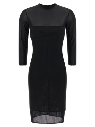 Pinko Giostra Dresses Black In Burgundy