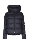 Pinko Hooded Quilted Padded Long Sleeve Jacket In Blue