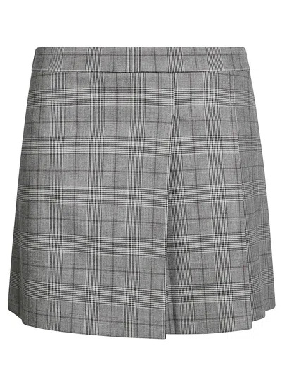 Pinko Giunco Wool Skirt In Gray