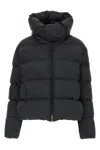 Pinko Quilted High-neck Puffer Jacket In Black