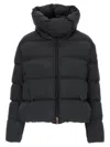 Pinko Padded Down Jacket With High Wrap-around Collar In Black